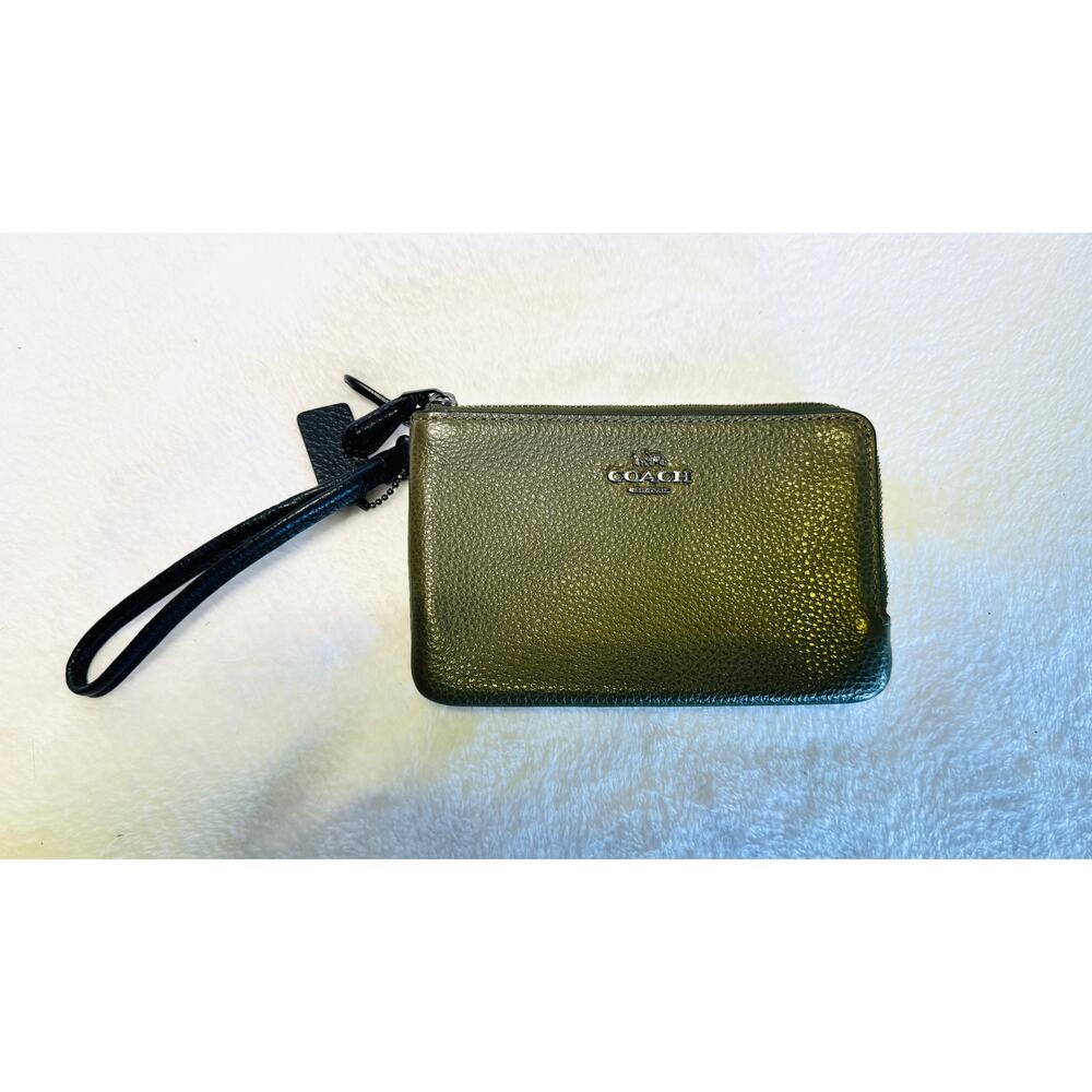 Coach Double Zip Pouch Wristlet